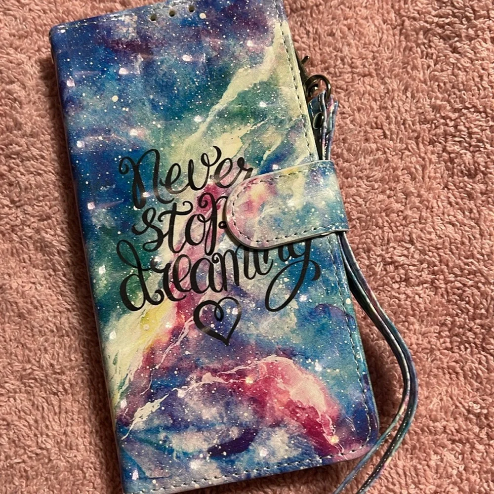 New Never Stop Dreaming iPhone 14 card phone case